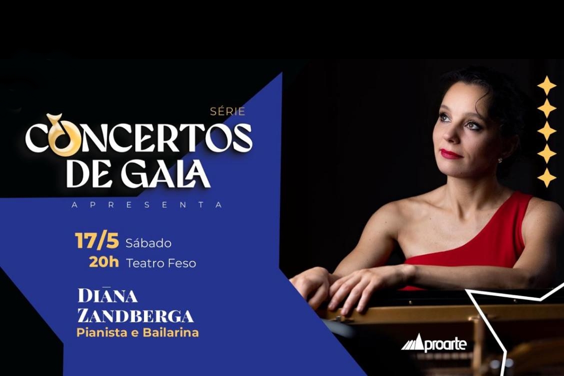 Concerto de Gala com Diana Zandberga no Teatro Feso neste sábado